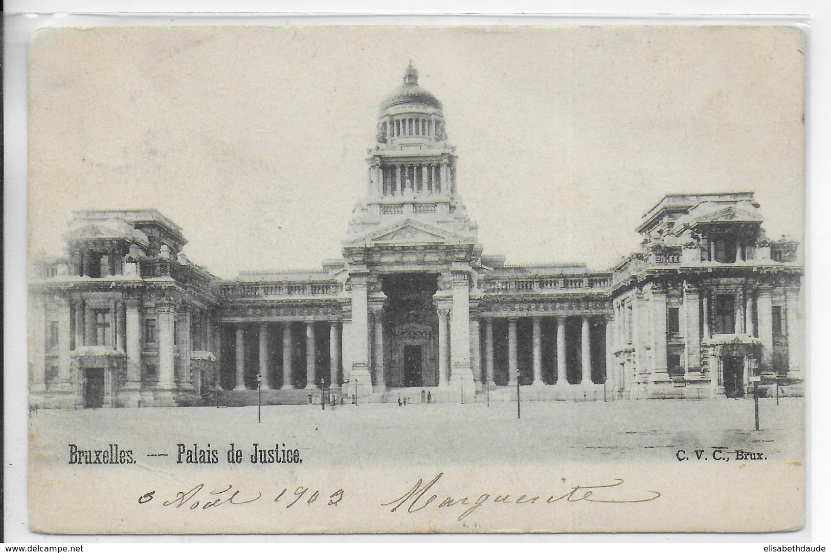 BELGIQUE - 1903 - CARTE De BRUXELLES Avec TAXE DUVAL De FRANCE SUPERPOSE ! => PARIS - Storia Postale