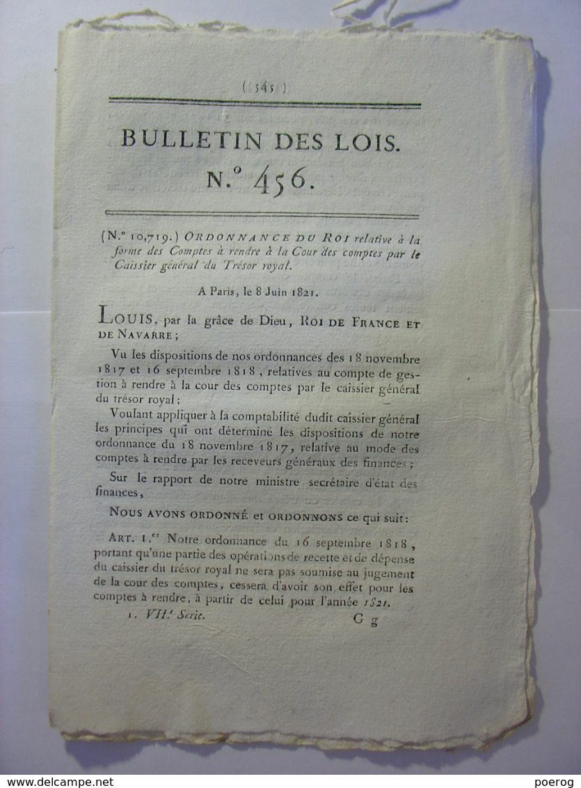 BULLETIN DES LOIS Du 26 JUIN 1821 - GARDES DU CORPS - COTONS D'AMERIQUE - COUR ROYALE D'AIX - Wetten & Decreten