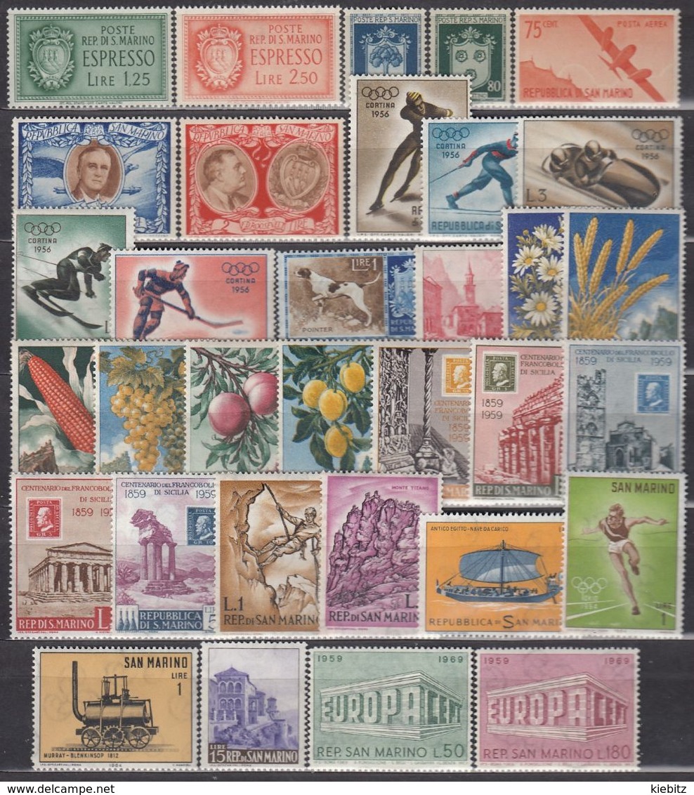 SAN MARINO Ab 1943 - Partie 33  Verschiedene Feinst ** / MNH - Collections, Lots & Séries