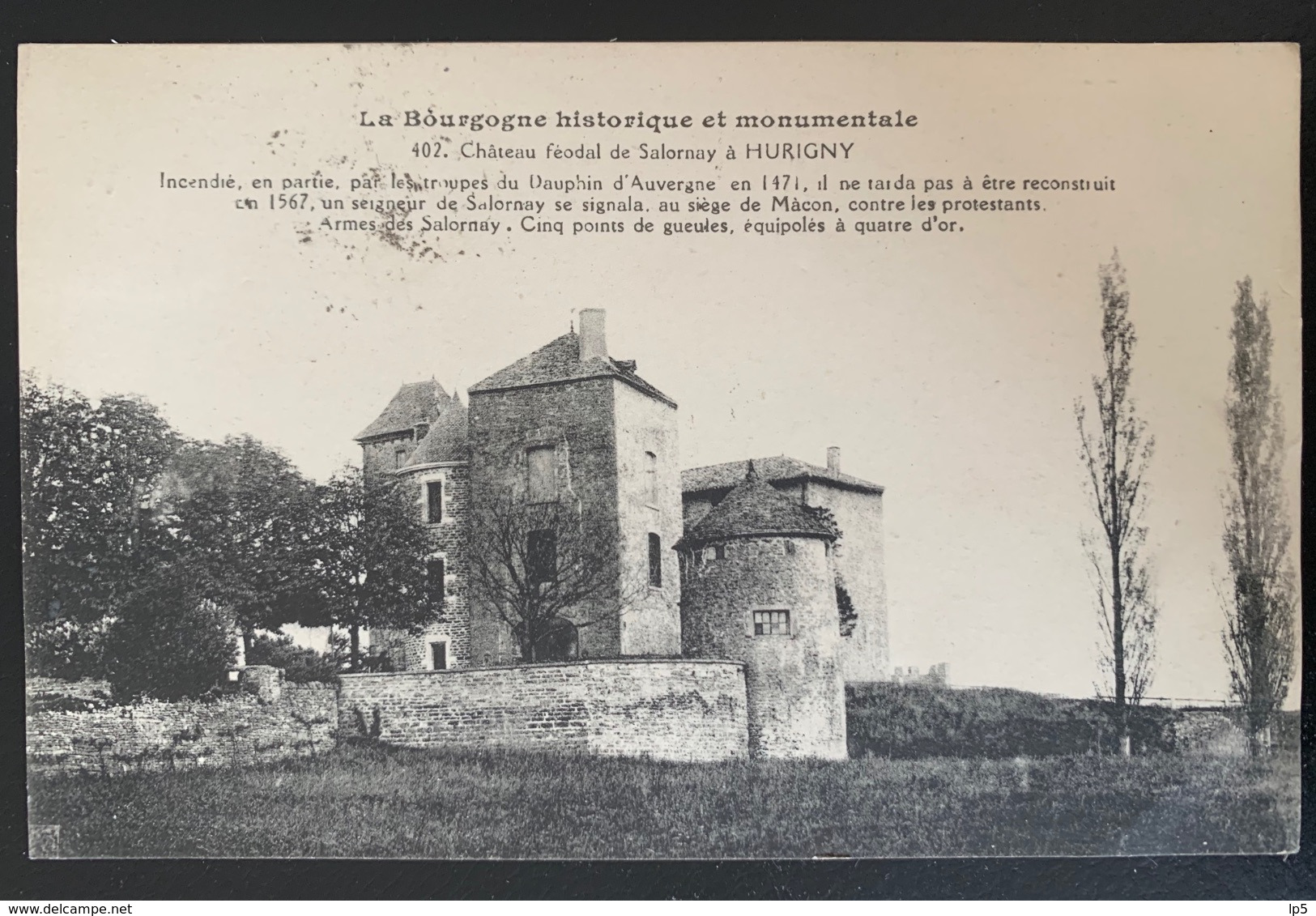 La Bourgogne Historique Et Monumentale. 402. Château Féodal De Salornay à Hurigny - Sonstige & Ohne Zuordnung