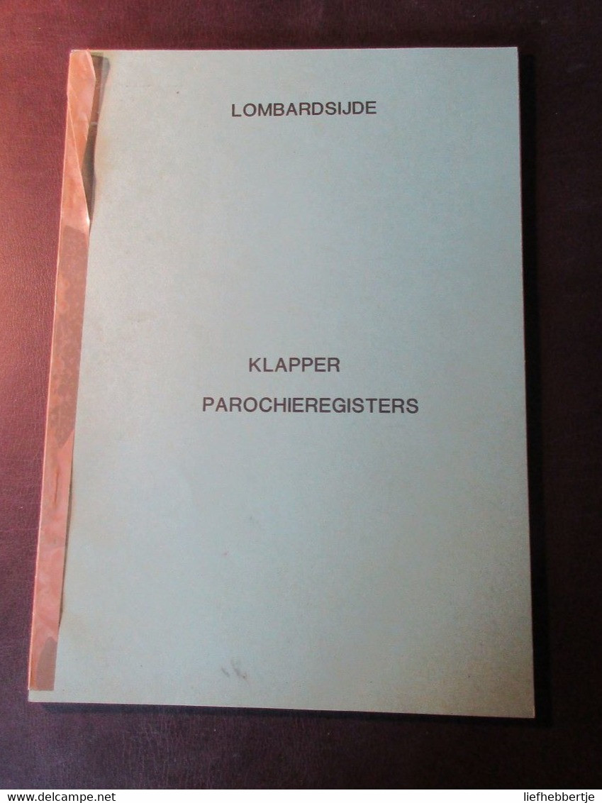 Klapper Op De Parochieregisters Van Lombardsijde - 17e En 18e Eeuw  -  Door Lucien Lefevere - Geschiedenis