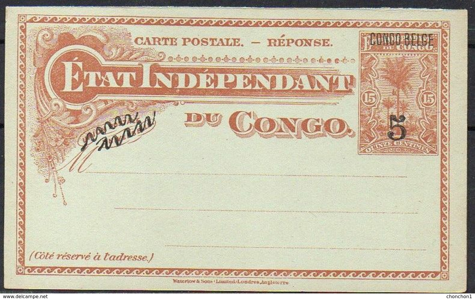 CONGO - Entier Stibbe # 31 T1 T Reponse - Neuf - RB01 - Stamped Stationery