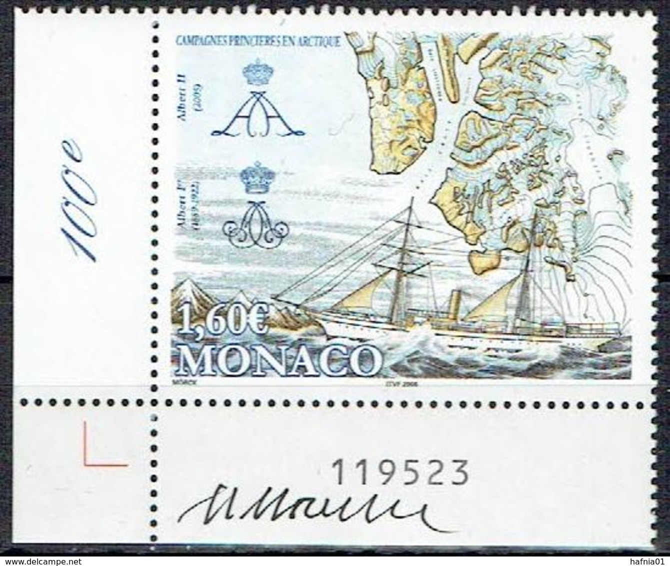Martin Mörck. Monaco 2006 . The Travel Of Prince Albert II. Michel 2794 MNH. Signed. - Unused Stamps