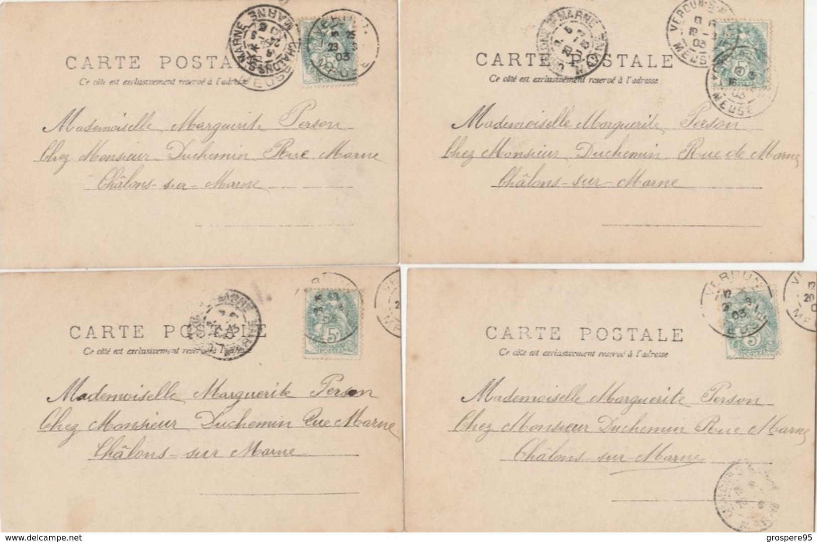 ENFANTS OEUFS DE PAQUES R.P.I LOT DE 5 CARTES PRECURSEUR 1903 - Collections, Lots & Series