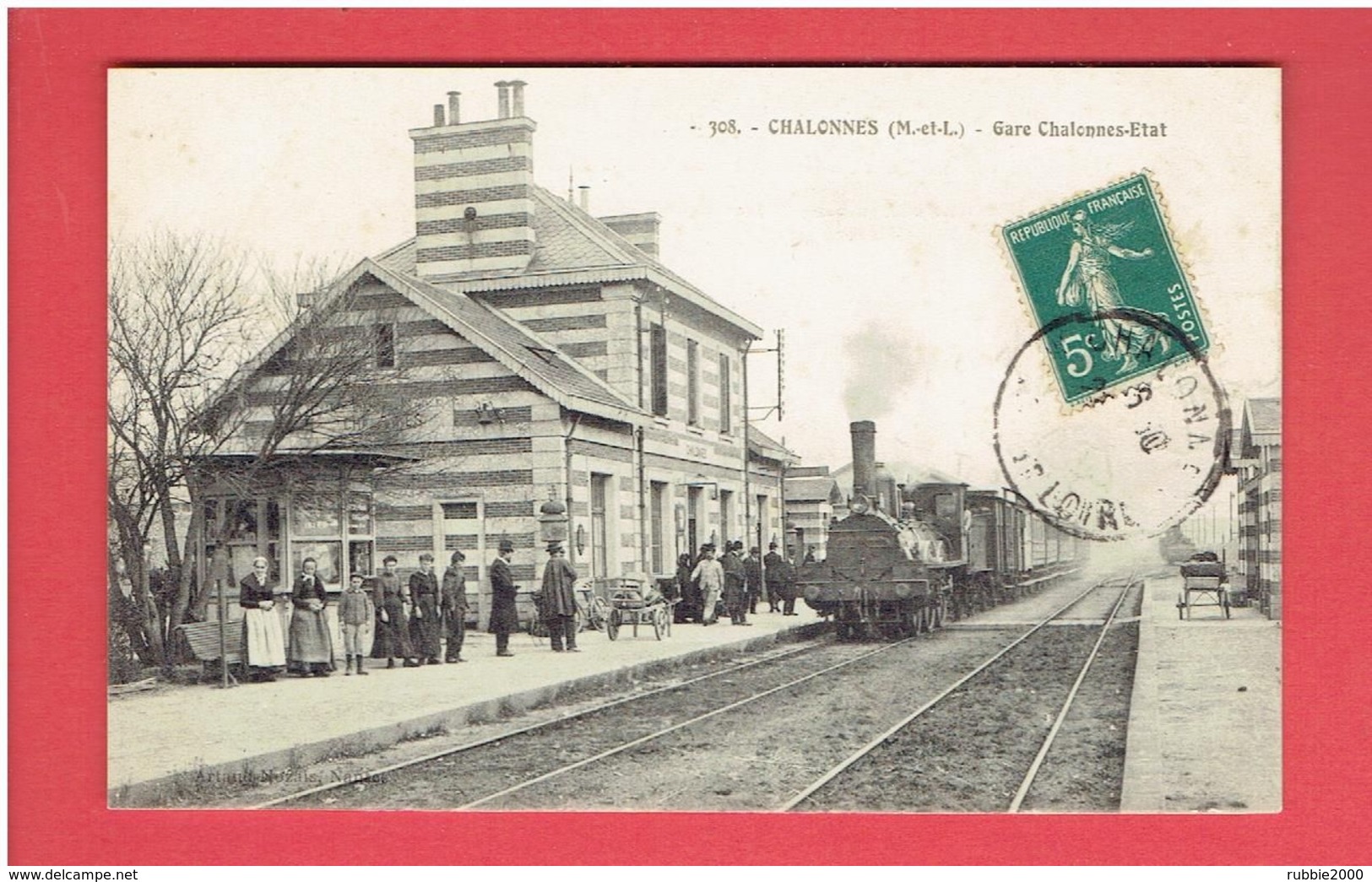 CHALONNES SUR LOIRE 1911 GARE CHALONNES ETAT CARTE EN TRES BON ETAT - Chalonnes Sur Loire