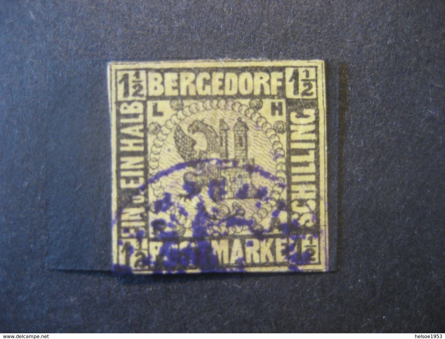 Altdeutschland Bergedorf 1861/67- Freimarken Wappen Mi.Nr. 3 Mit Falz - Bergedorf