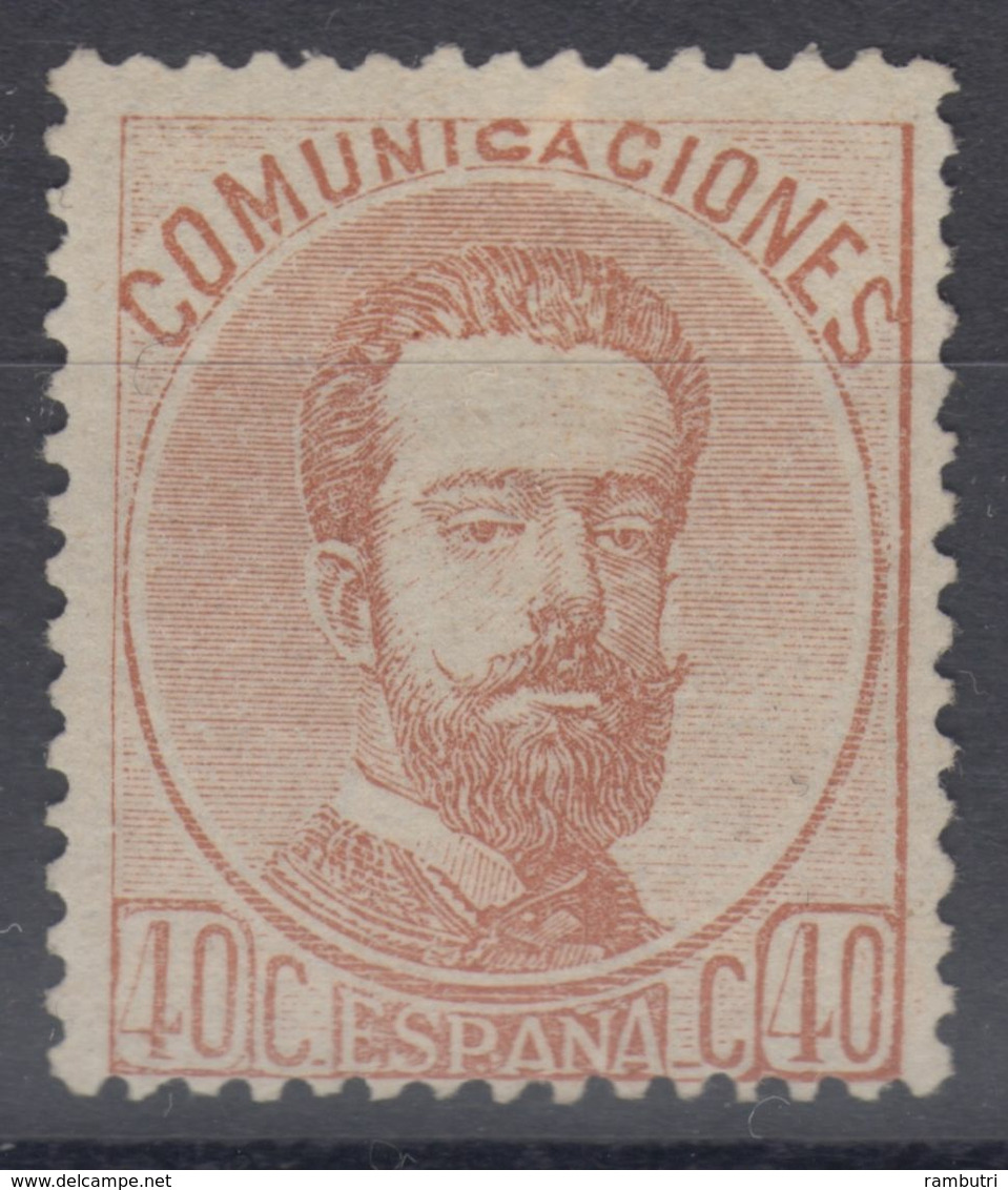 ESPAÑA 1872. (*) 125. Amadeo. 40 Cts. Muy Bonito. - Neufs