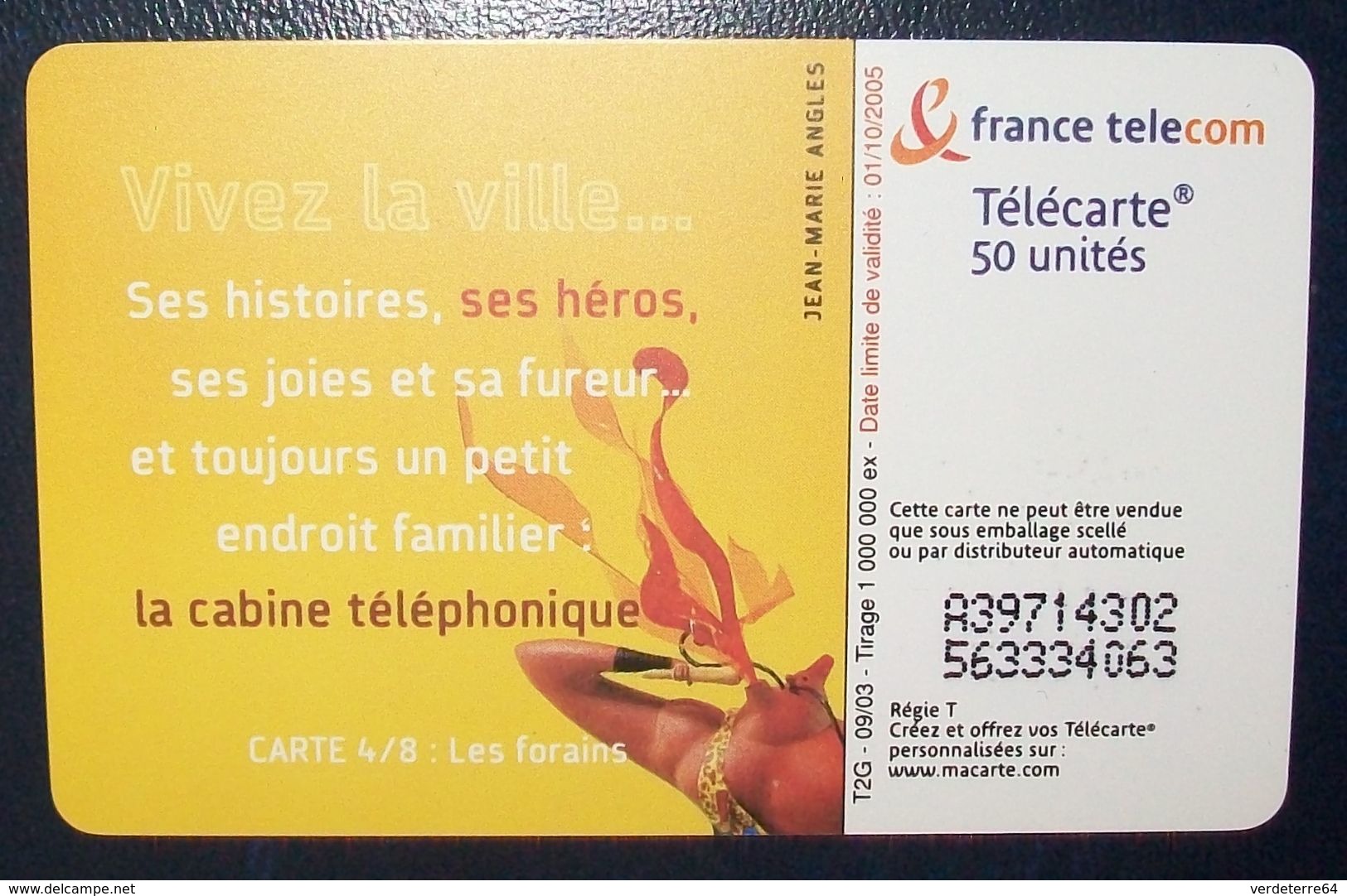 N°54 Télécarte Publique Française Utilisée ( TBE Voir Les 2 Scans Recto / Verso ) - 2003