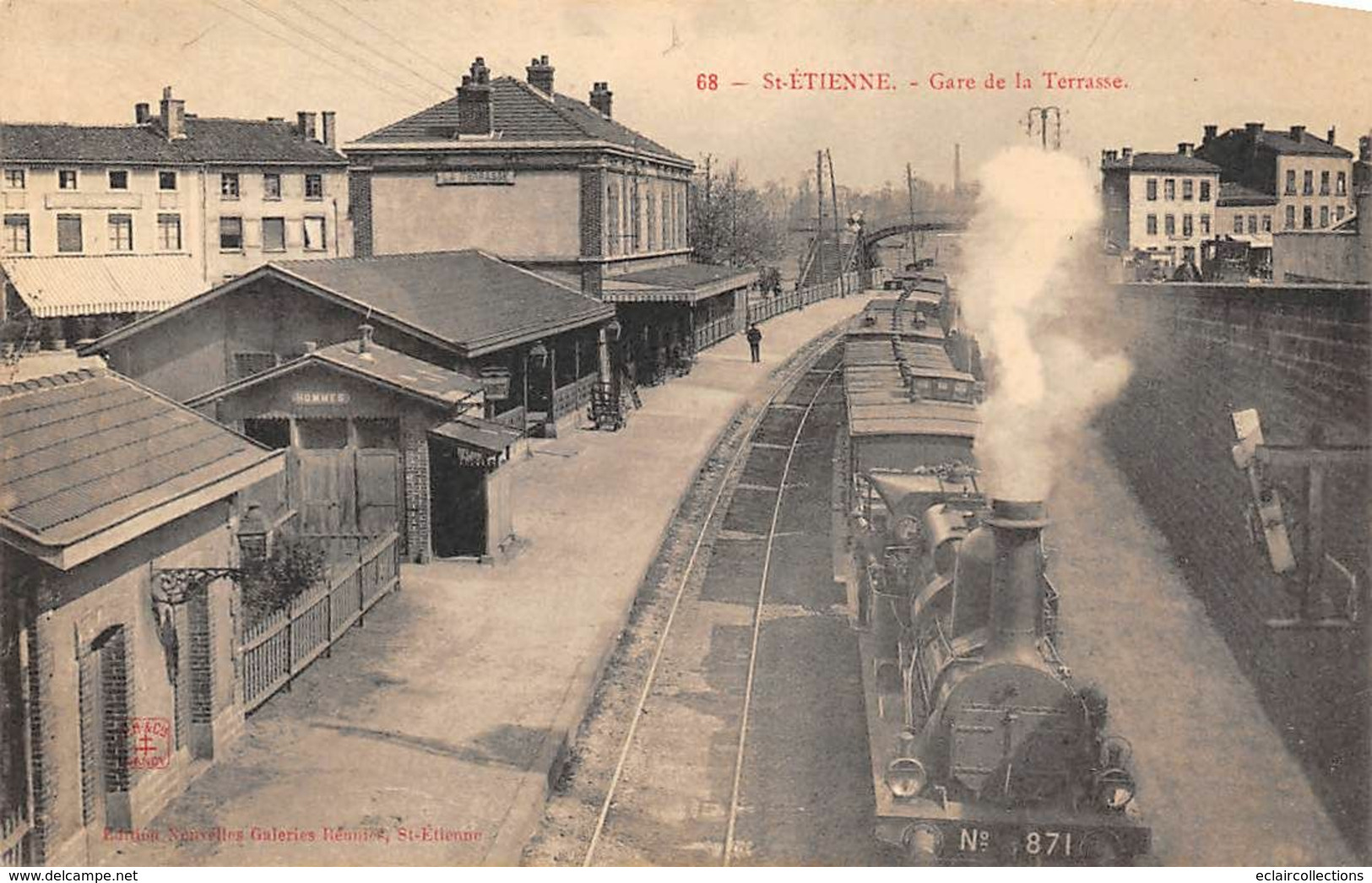 Saint Etienne      42         Intérieur De La Gare Et La Terrasse    - 2 -            (voir Scan) - Saint Etienne