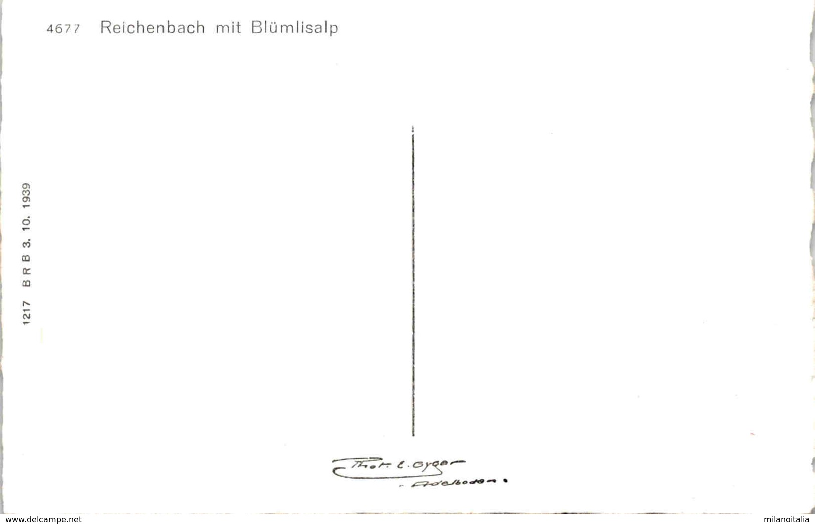 Reichenbach Mit Blümlisalp (4677) * 1939 - Reichenbach Im Kandertal