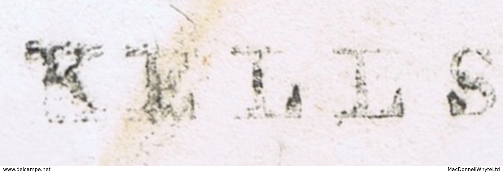 Ireland Meath 1834 Linear KELLS Townstamp On Letter From Balrath To Dublin At 5d For 25 To 35 Miles - Préphilatélie