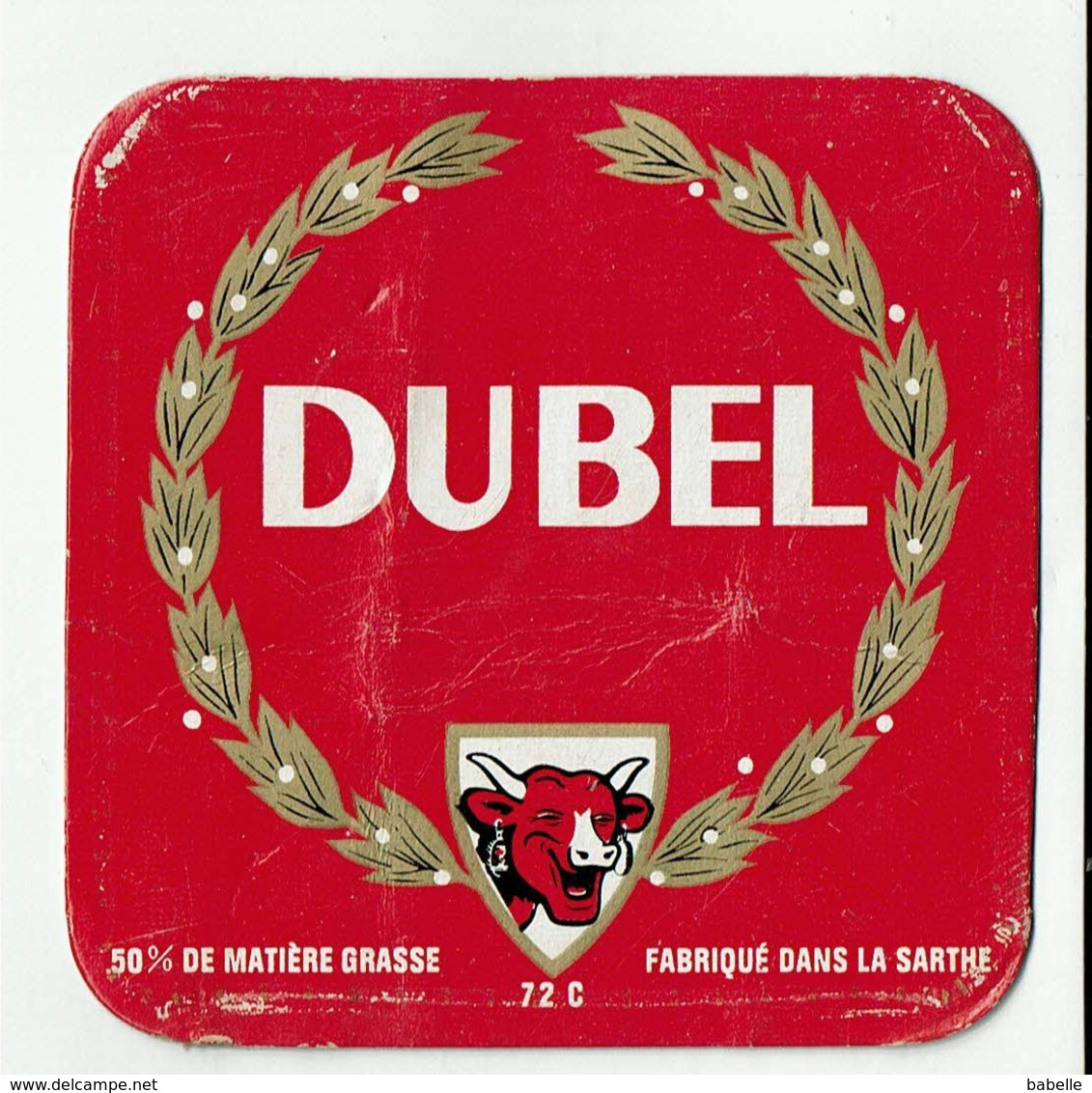 Et Cartonnée DUBEL (la Vache Qui Rit)  Fabriqué Dans La Sarthe (8,5 X 8,5) - Cheese