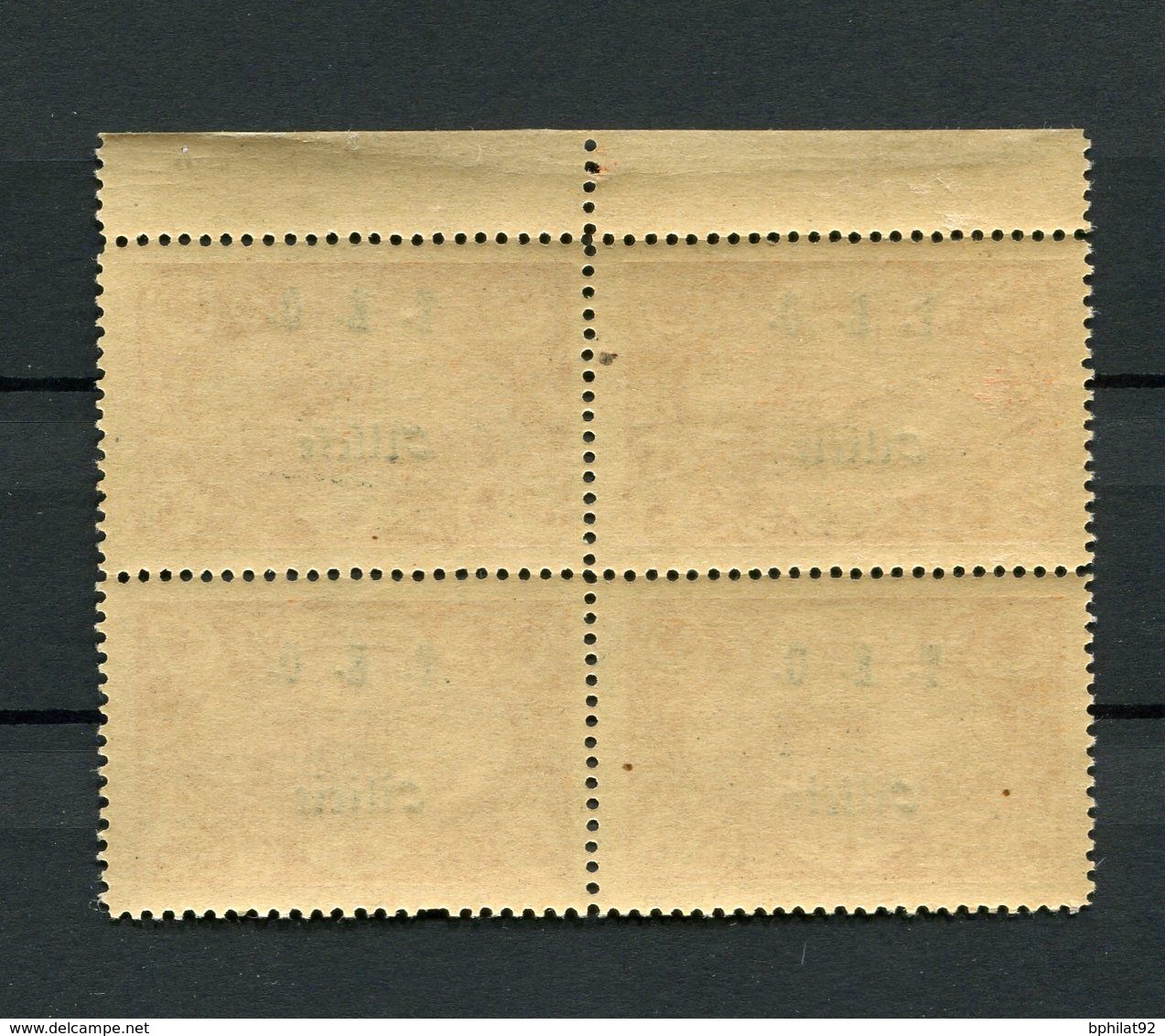 !!! CILICIE, BLOC DE 4 DU N°60 VARIETE CILFCFE TENANT A NORMAUX NEUFS ** - Unused Stamps