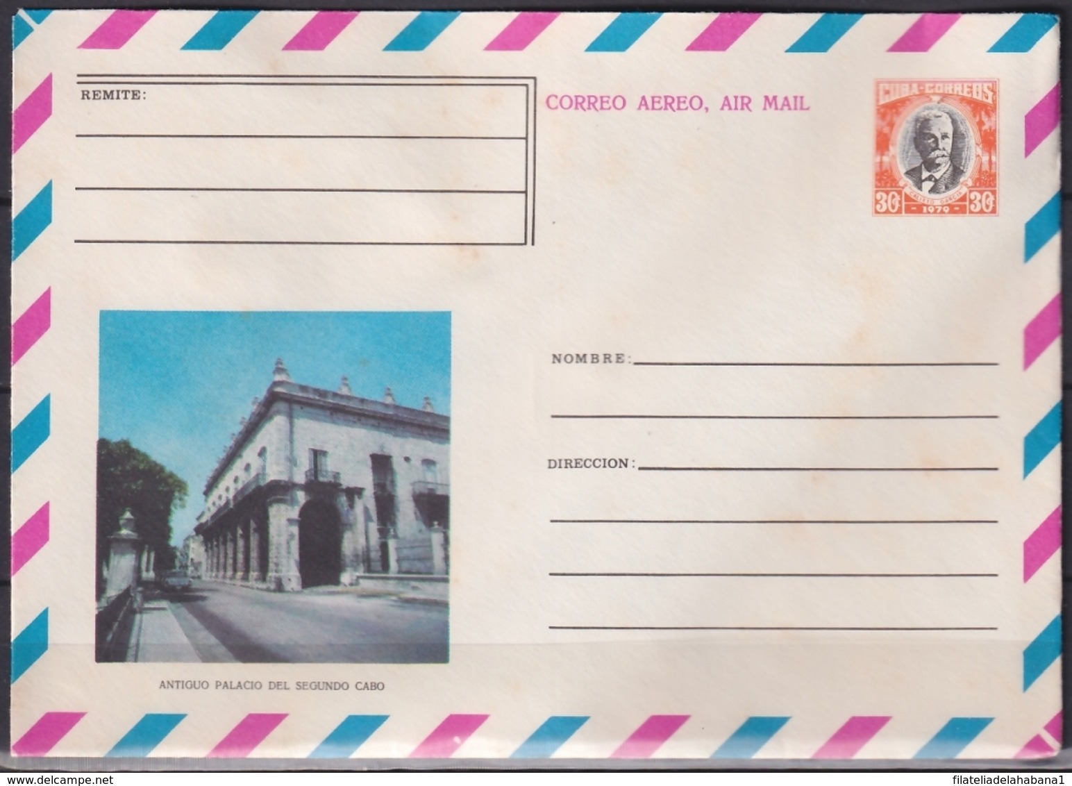 1979-EP-127 CUBA 1979 30c POSTAL STATIONERY COVER. HAVANA. PALACIO DEL SEGUNDO CABO PLAZA DE ARMAS. - Covers & Documents