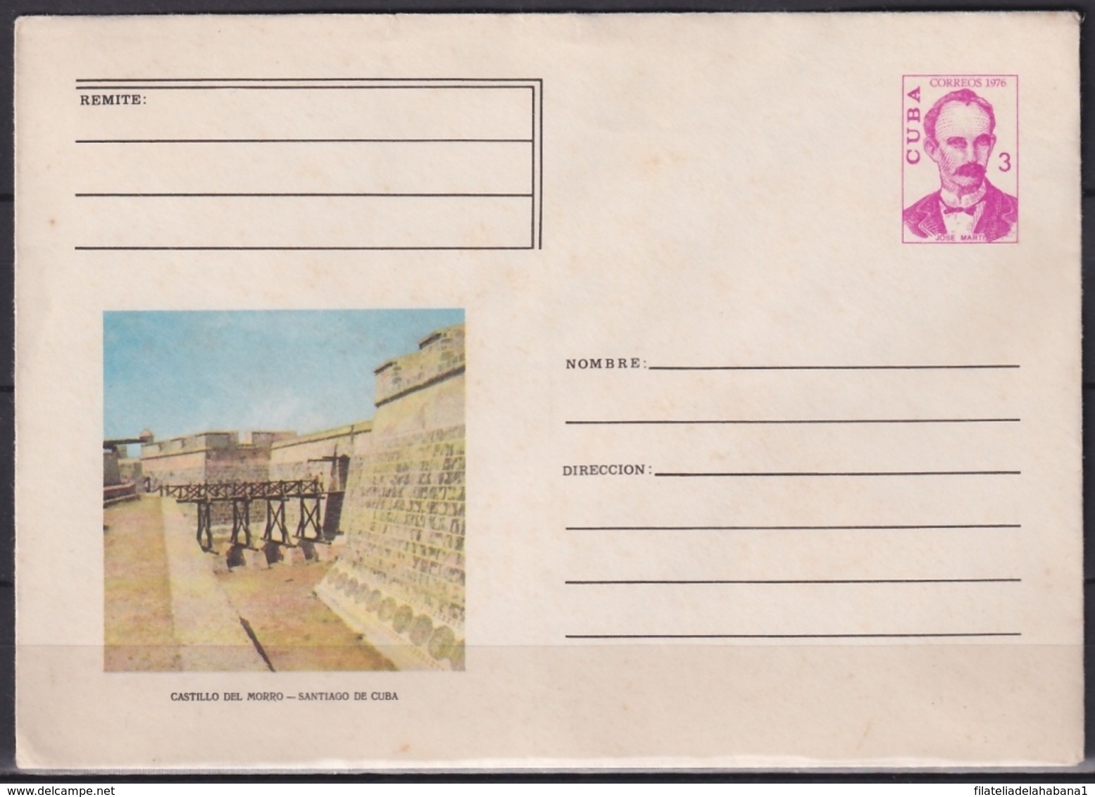 1976-EP-90 CUBA 1976 COMPLETE SET 5 POSTAL STATIONERY COVER COMPLETE YEAR. - Briefe U. Dokumente