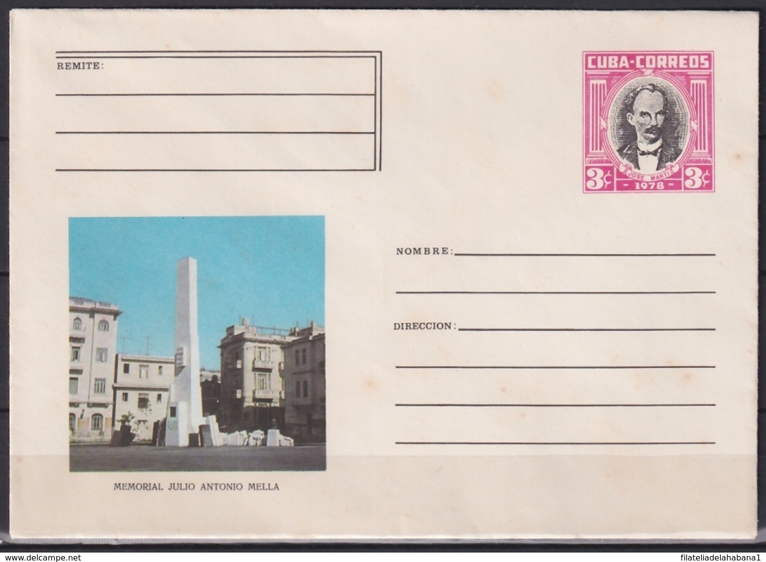 1978-EP-66 CUBA 1978 COMPLETE SET 5 POSTAL STATIONERY COVER COMPLETE YEAR. - Covers & Documents