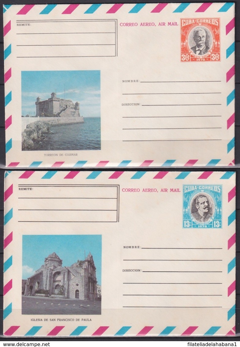 1978-EP-67 CUBA 1978 COMPLETE SET 5 POSTAL STATIONERY COVER COMPLETE YEAR. - Storia Postale