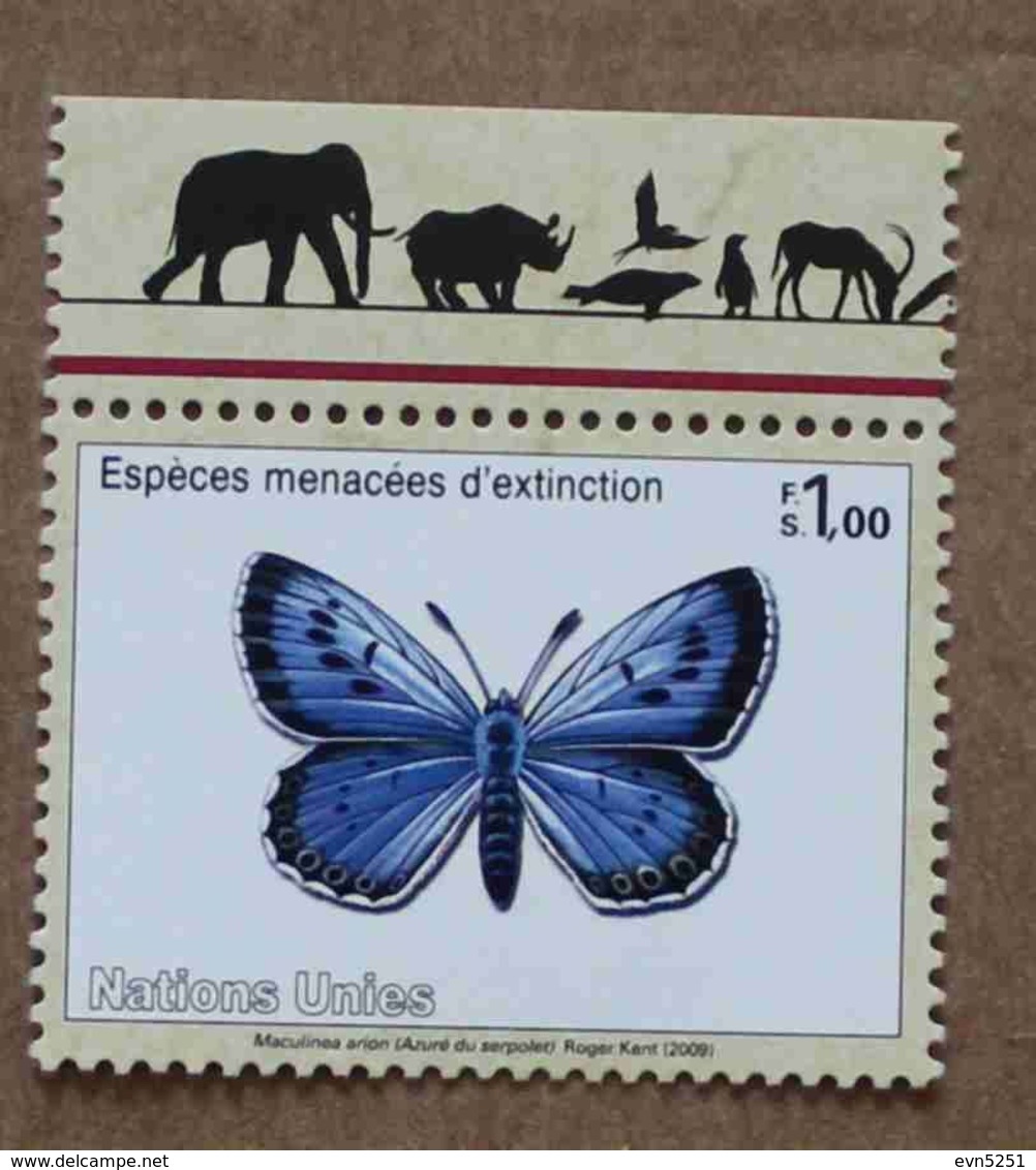 Ge09-01 : Nations-Unies (Genève) / Protection De La Nature - Papillon Azuré Du Serpolet (Maculinea Arion) - Unused Stamps