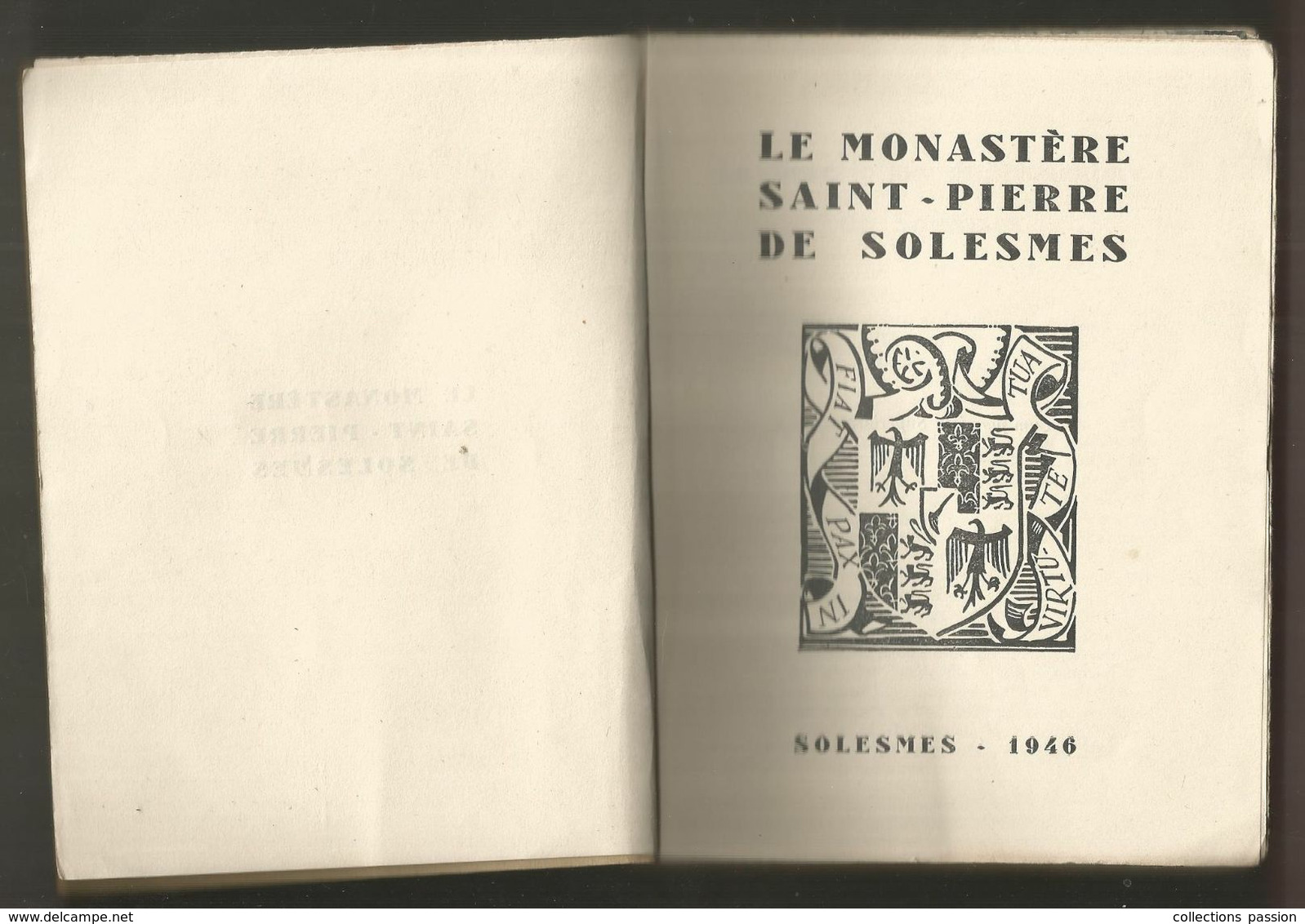 Régionalisme ,Sarthe ,religion , LE MONASTERE DE SAINT PIERRE DE SOLESMES ,1946, 98 Pages ,  Frais Fr 3.95 E - Pays De Loire