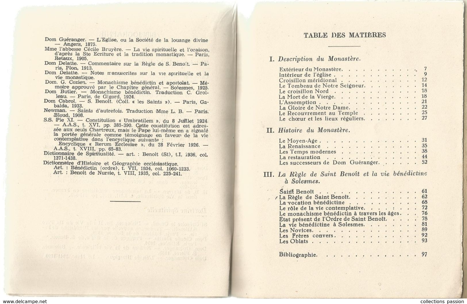 Régionalisme ,Sarthe ,religion , LE MONASTERE DE SAINT PIERRE DE SOLESMES ,1946, 98 Pages ,  Frais Fr 3.95 E - Pays De Loire