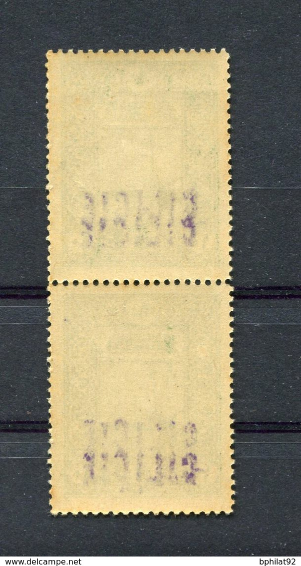 !!! CILICIE, PAIRE DU N°22 SURCHARGES DOUBLES NEUVE ** - Unused Stamps