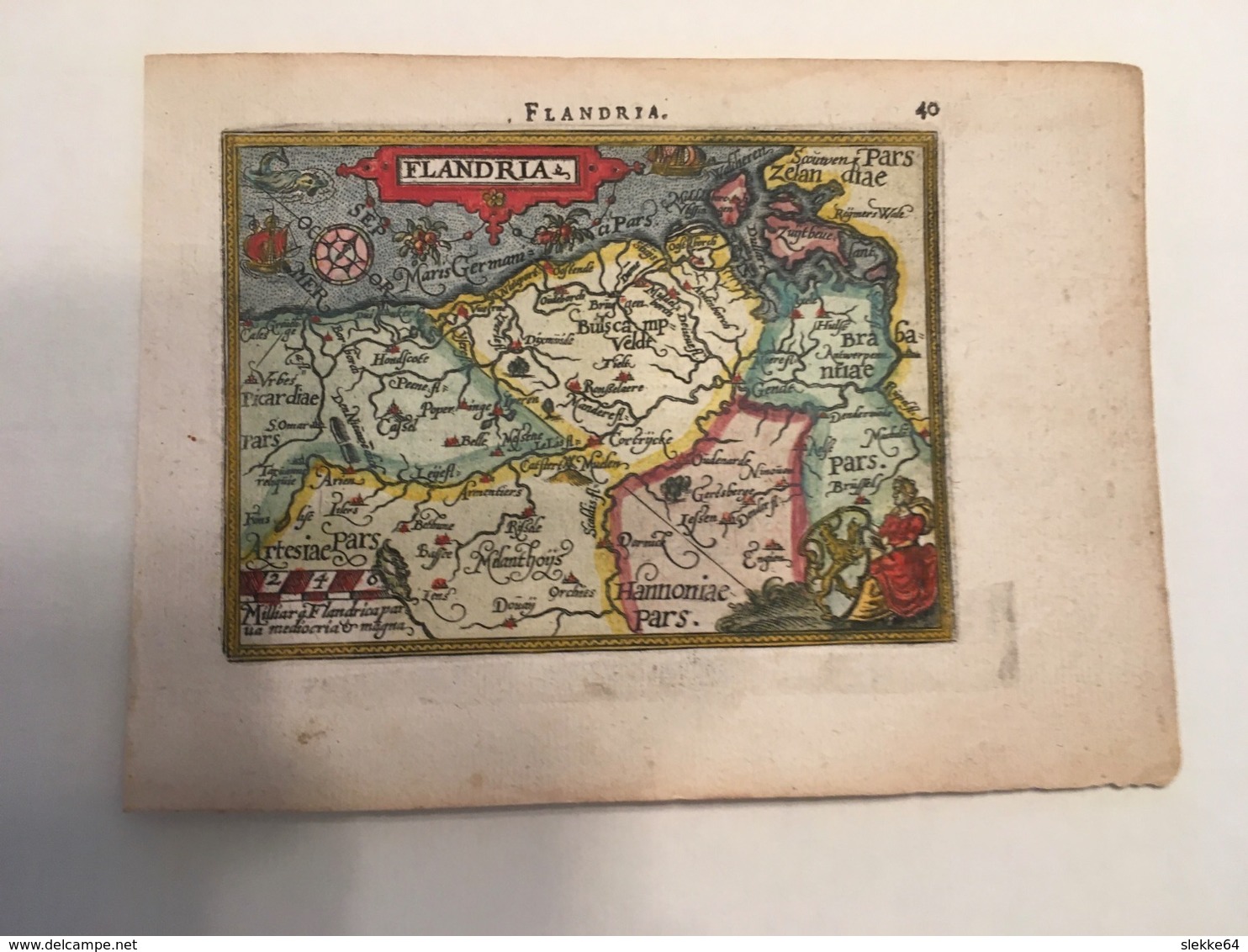 Vlaanderen Door Abraham Ortelius (1527-1598) - Estampas & Grabados