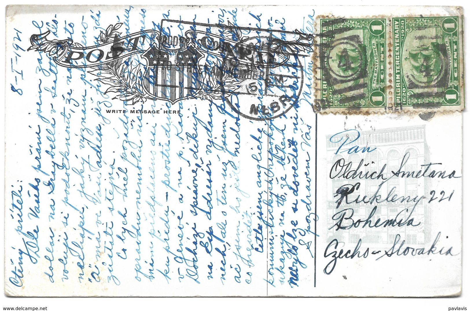 USA – Omaha – Czech Quarter In Omaha / Česká čtvrť V Omaze – William St. – Stamps 1 Cent – Year 1921 - Omaha