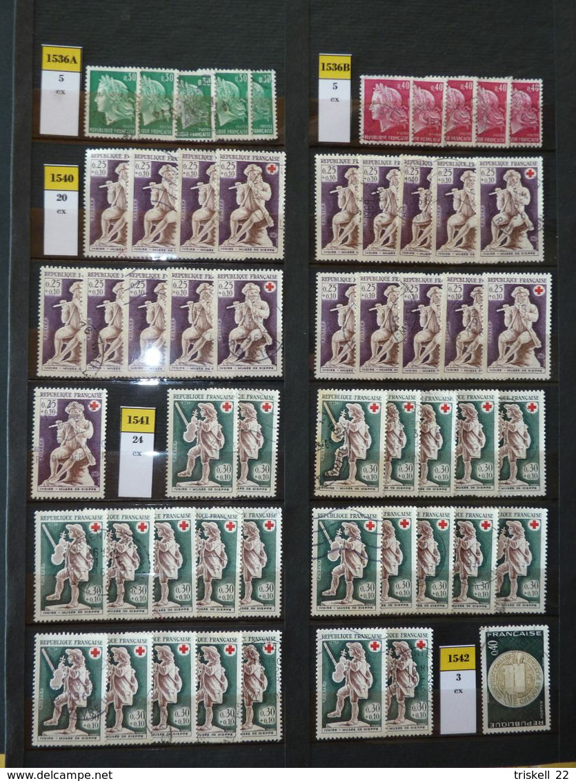 FRANCE  Album 2 Contenant 1766 Timbres Français Oblitérés Entre Le N° 1527 & 2020 (album Offert) - Cote 794 Euros - Collections (with Albums)