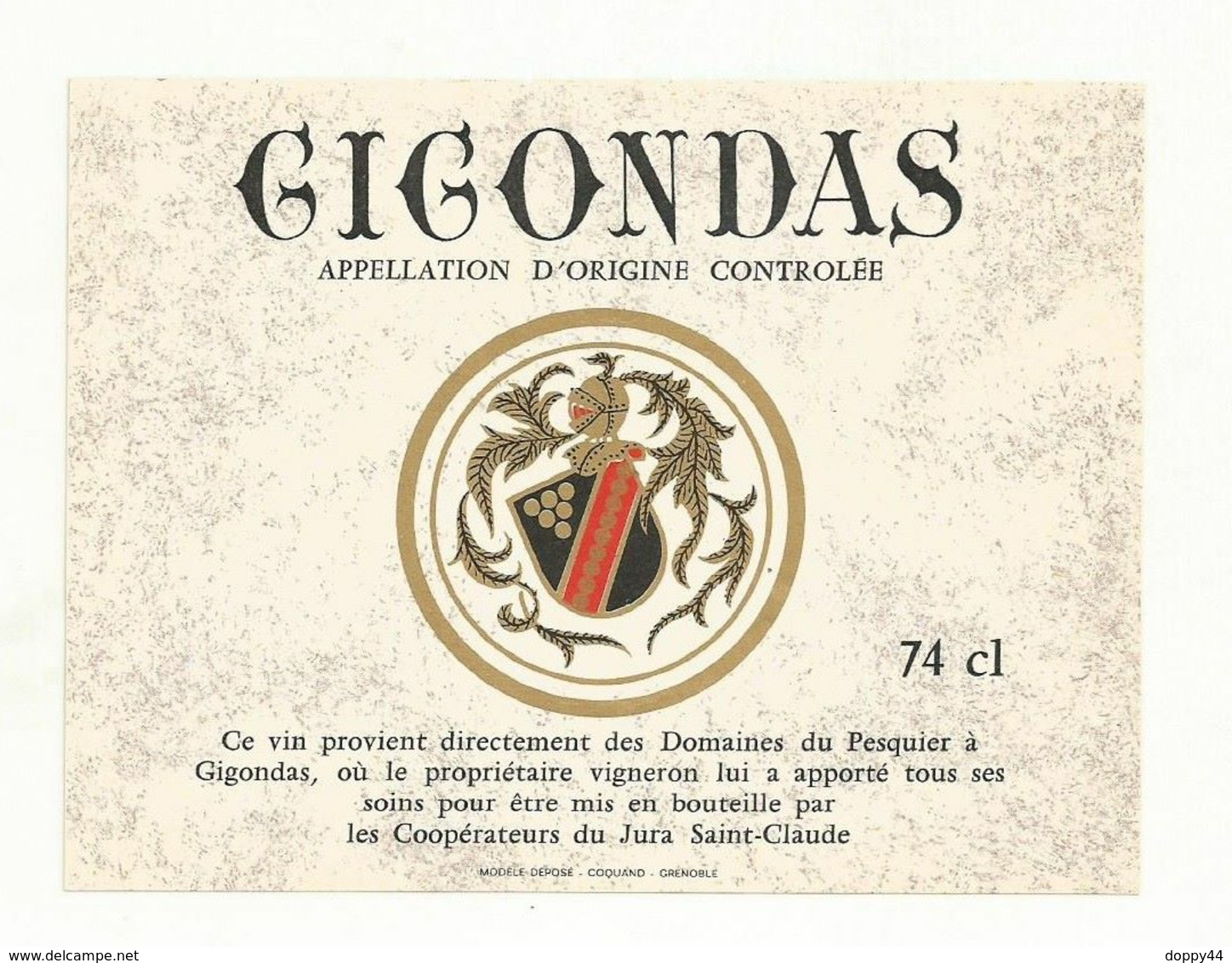 ETIQUETTE VIN GIGONDAS - Côtes Du Rhône