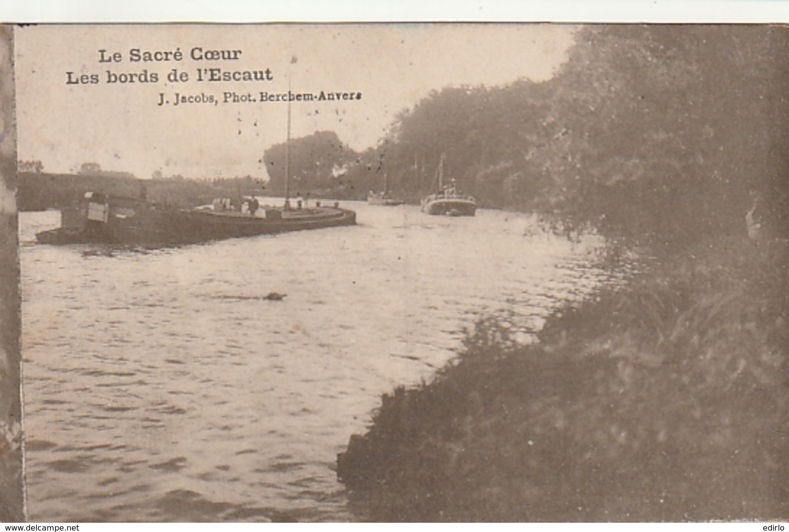 *** Le Sacré Coeur Les Bords De L'Escaut Péniche - Timbre Decollé - - Wetteren