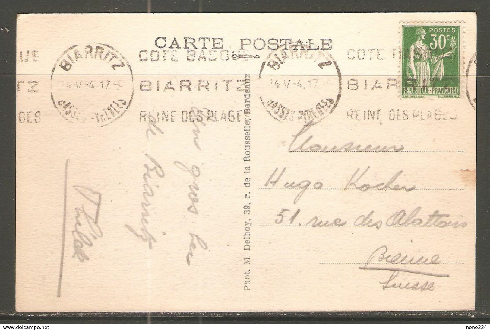 Carte P De 1917 ( Biarritz ) - Biarritz