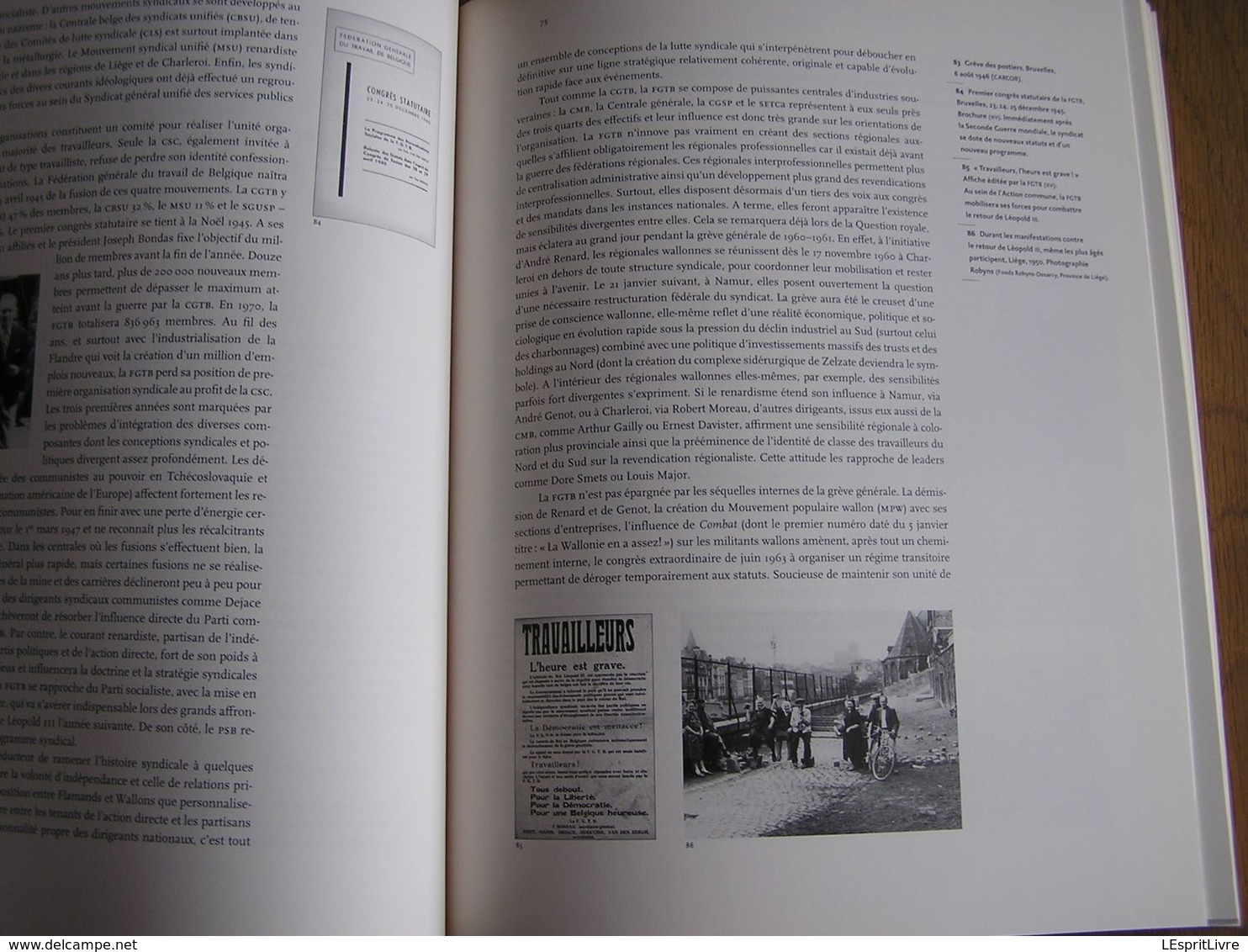 UN SIECLE DE SOLIDARITE 1898 1998 Régionalisme Histoire du Syndicat Socialiste Industrie Métallurgie Sidérurgie Belgique