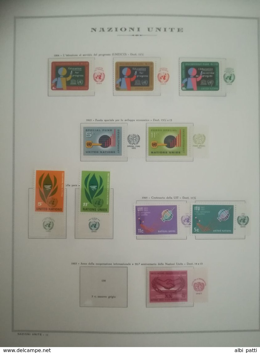 O.N.U. - UNITED NATIONS - NEW YORK - GINEVRA - VIENNA - ADVANCED COLLECTION FROM 1951 TO 1984  MNH**
