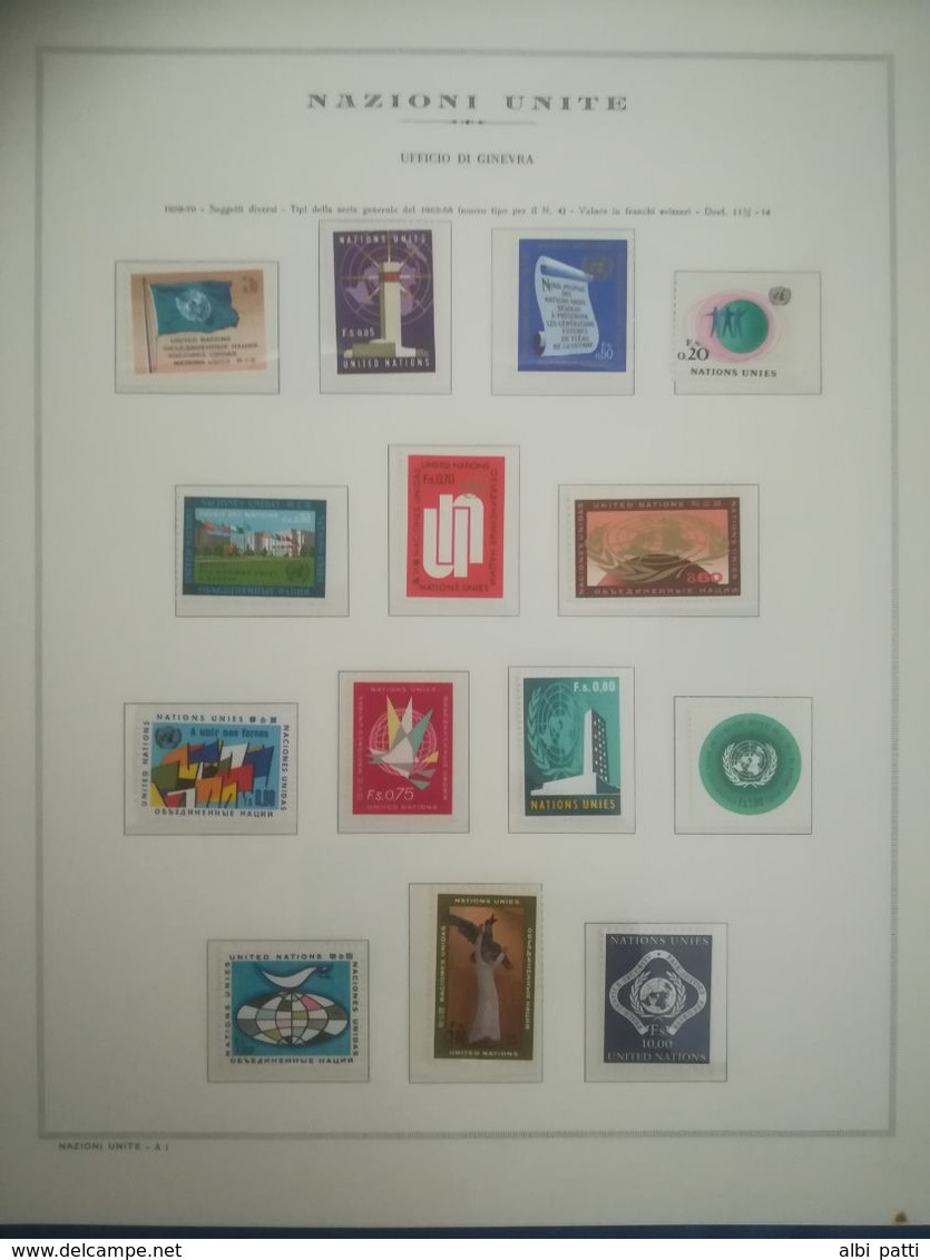 O.N.U. - UNITED NATIONS - NEW YORK - GINEVRA - VIENNA - ADVANCED COLLECTION FROM 1951 TO 1984  MNH**