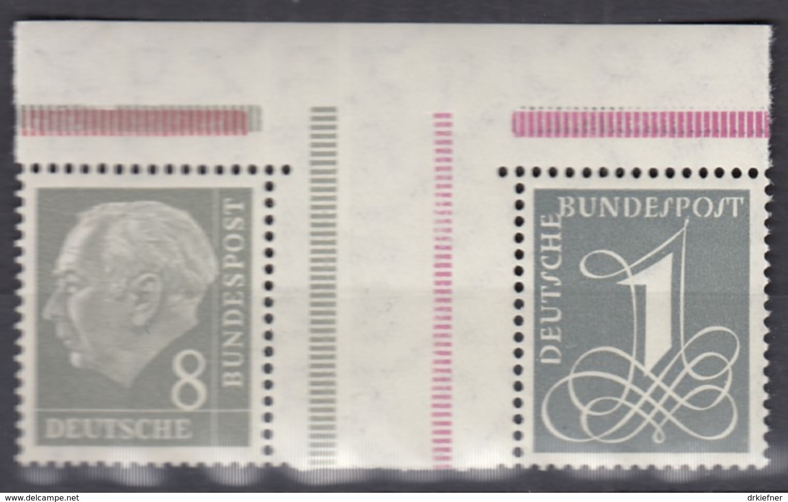 BRD  WZ 15 AI X, Postfrisch **, Heuss Und Ziffer 1958/60 - Se-Tenant