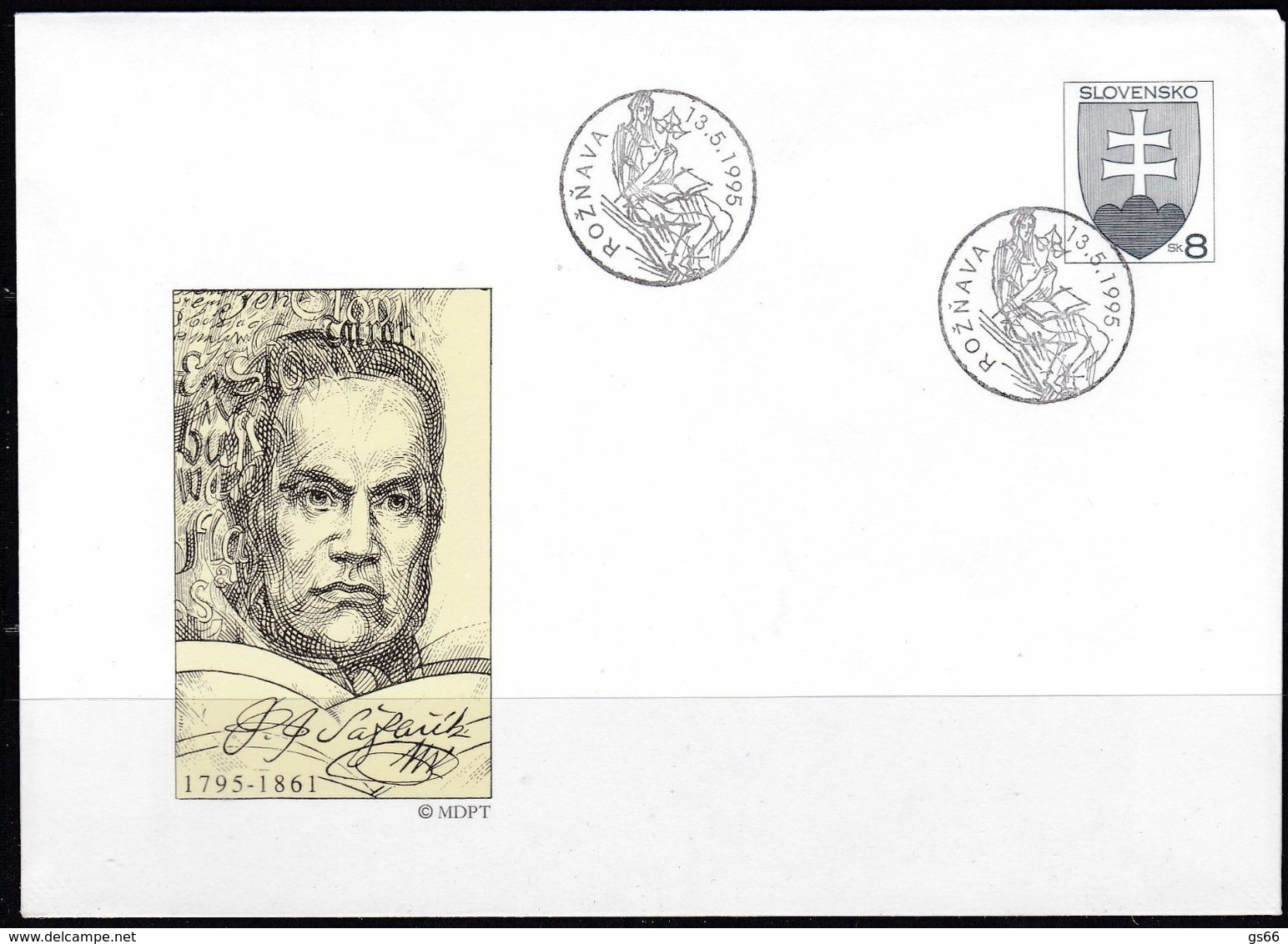 Slowenko, 1996,  U 2, Pavol Jozef Safaric - Enveloppes