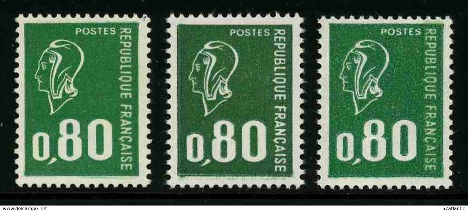 FRANCE - YT 1891, 1891b Et 1891c - Marianne De Bequet - 3 TIMBRES NEUFS ** - 1971-1976 Marianne Of Béquet