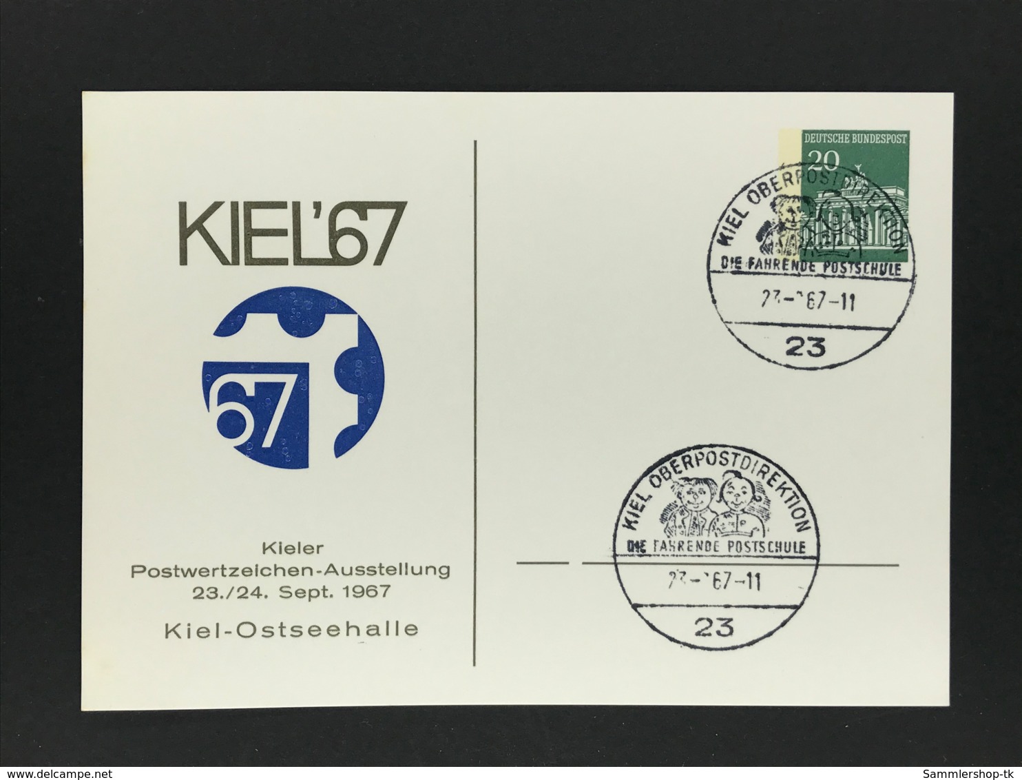 Privatganzsache Postwertzeichen-Ausstellung Kiel 1967 - Cartes Postales Privées - Oblitérées