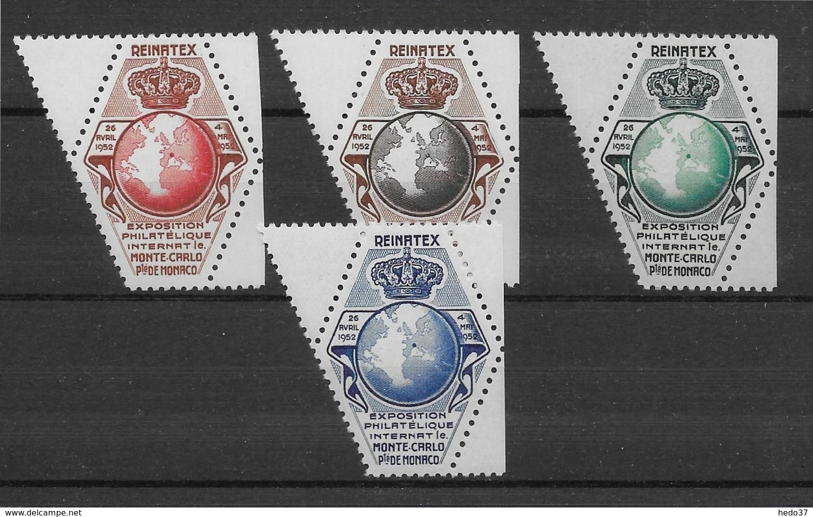 Monaco 4 Vignettes Reinatex 1952 - Neuf ** Sans Charnière - TB - Philatelic Fairs