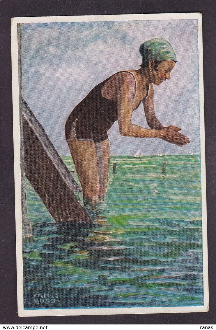 CPA Plongeon Natation Par Ernst Busch Non Circulé Baigneuse - Kunst- Und Turmspringen