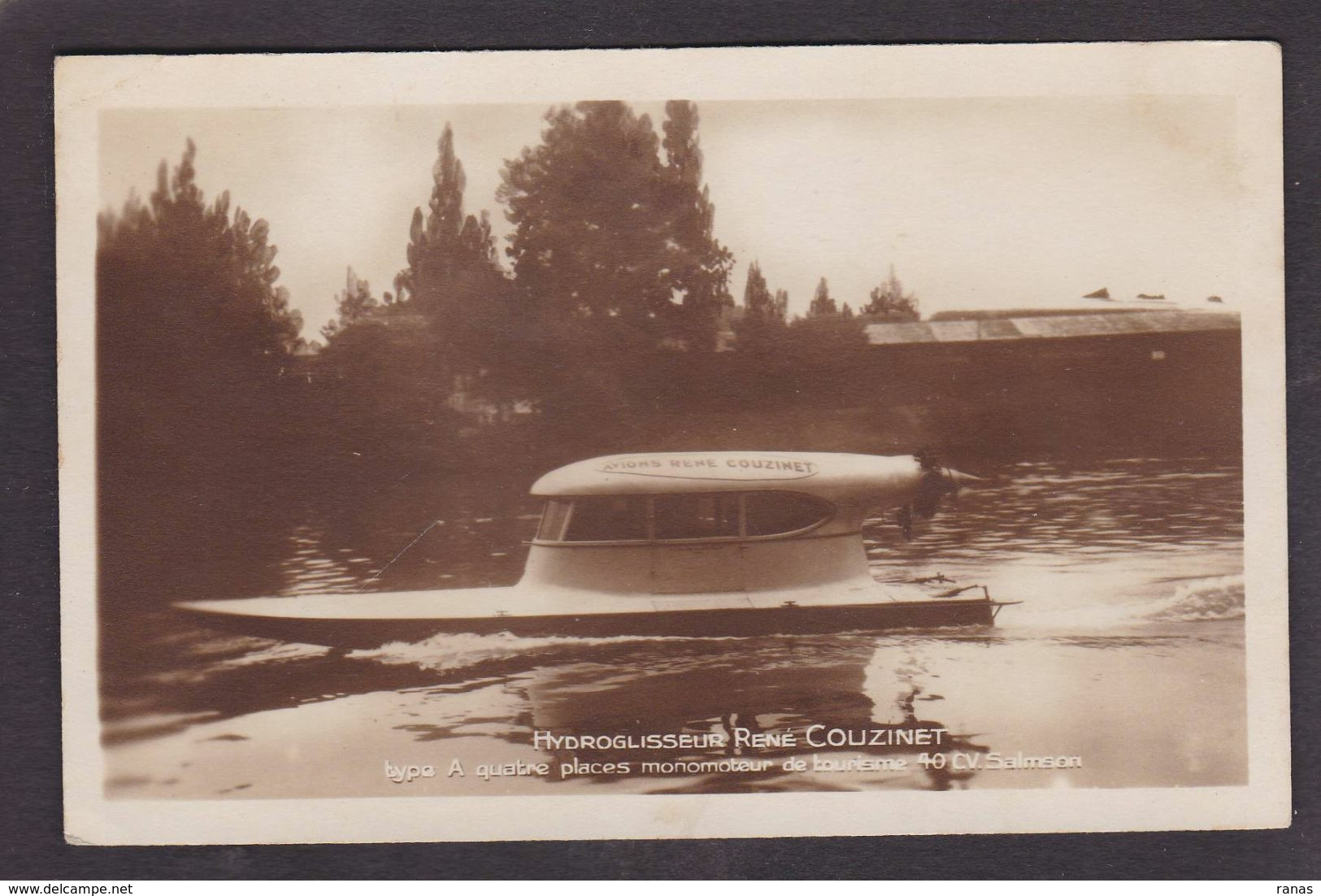 CPA Bateau Hydroglisseur COUZINET Non Circulé Avion Couzinet Paris - Hovercrafts