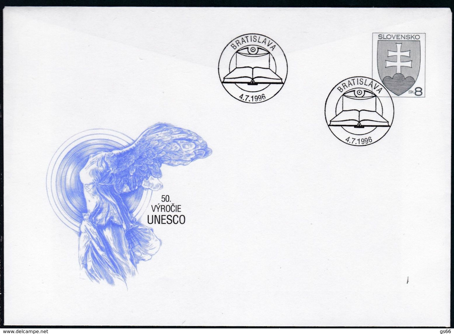 Slowenko, 1996,  U 10, UNESCO - Enveloppes