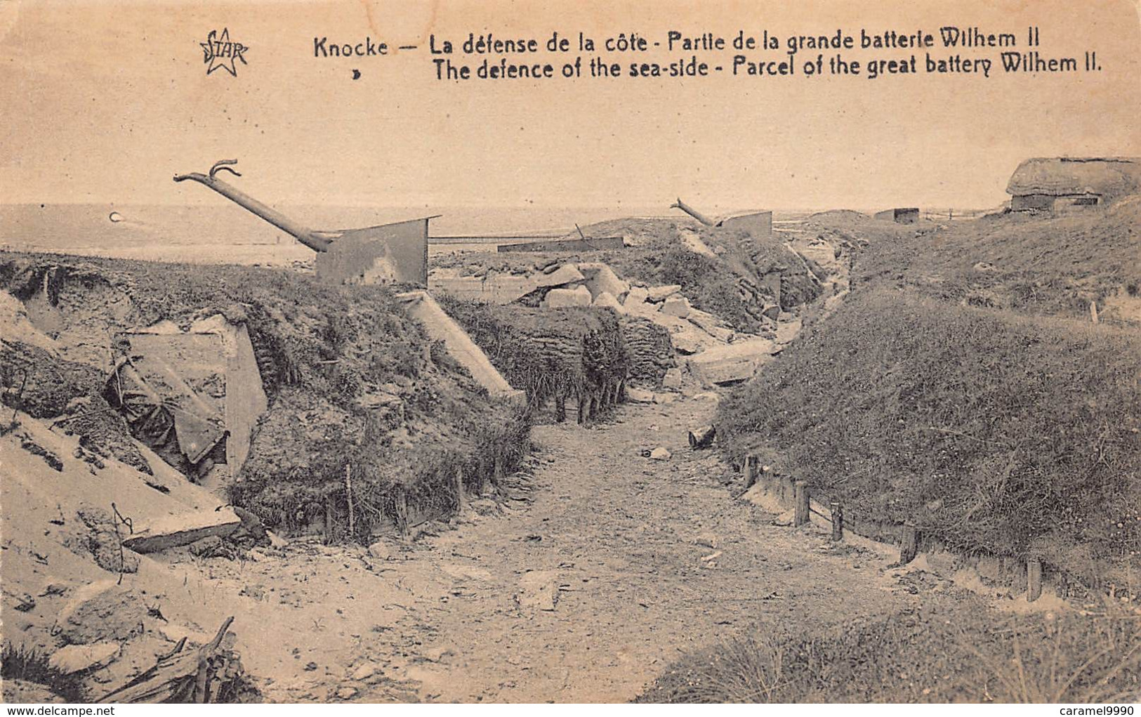 Knokke La Defense De La Côte Partie De La Grande Batterie Wilhelm II Kanon   M 4158 - Knokke