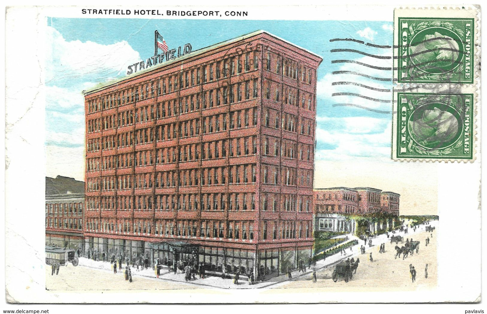 USA – Stratfield Hotel – Bridgeport – Stamps 1 Cent – Year 1920 - Bridgeport