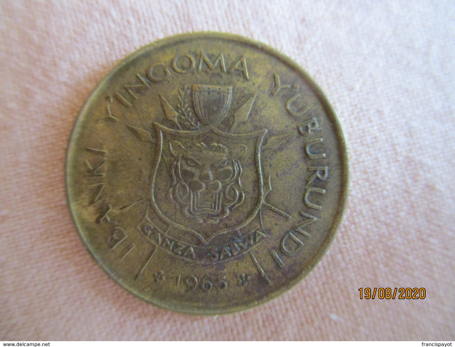 Burundi: 1 Franc 1965 - Burundi