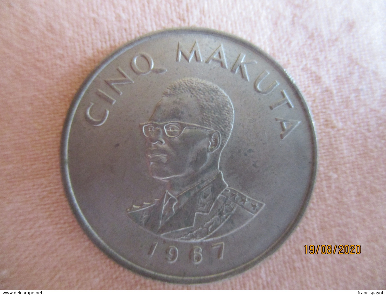 Congo: 5 K (makuta) 1967 - Congo (Democratische Republiek 1964-70)