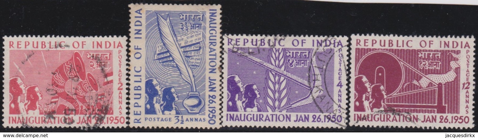 India      .    SG  .    329/332   (331: *)      .       O         .     Cancelled       .   /   .     Gebruikt - 1936-47 Roi Georges VI