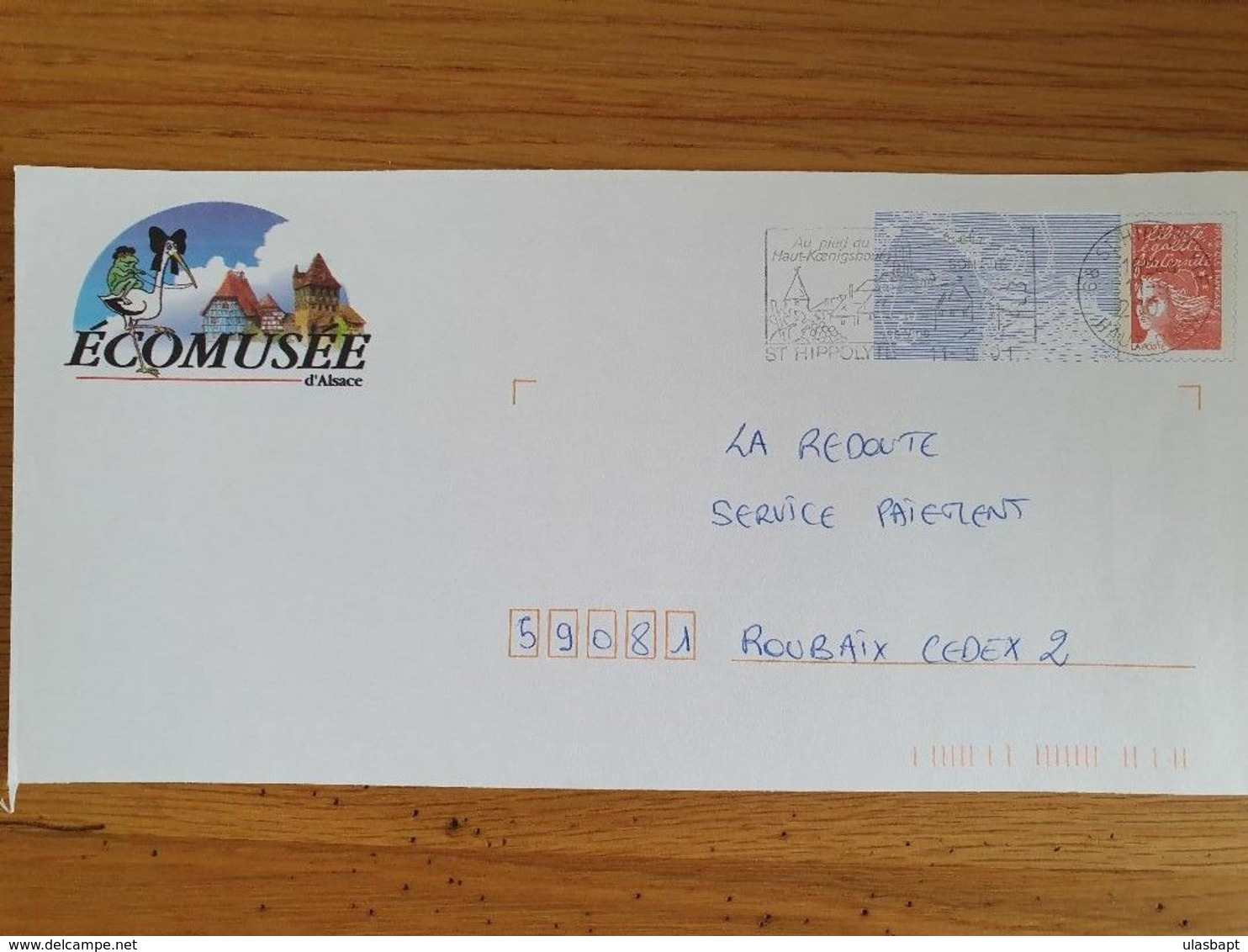 Entier Postal PAP Repiqué Ecomusée D'Alsace Saint Hyppolite 11 Septembre 2001 Cigogne Grenouille Colombage Koenigsbourg - Prêts-à-poster:private Overprinting