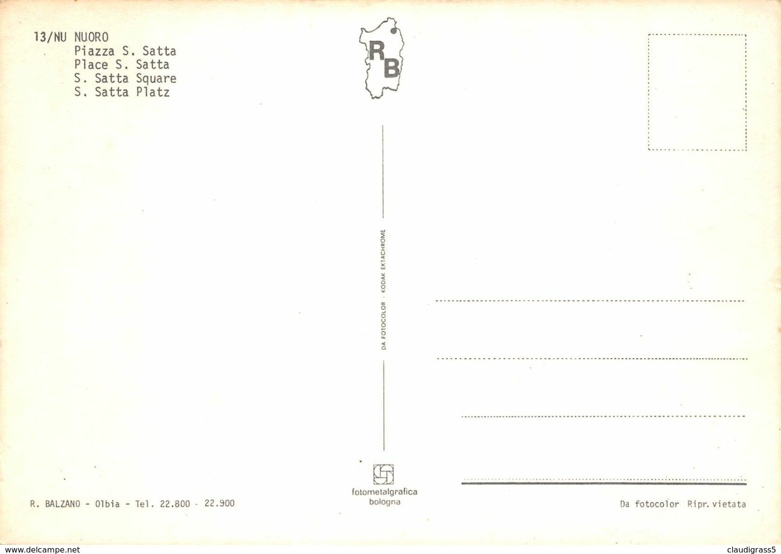 1389" NUORO- PIAZZA S. SATTA "ANIMATA AUTO BIANCHINA - Olbia