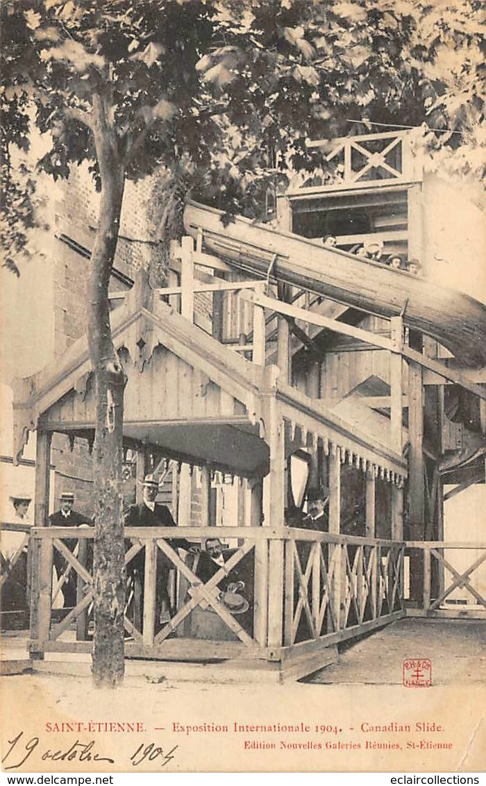 Saint Etienne      42          Exposition Internationale 1904. Canadian Slide Toboggan  . Attraction   (voir Scan) - Saint Etienne